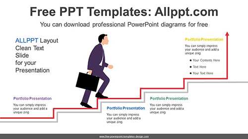 Stair Climbing Businessman PowerPoint Diagram