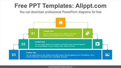 Staircase banner PowerPoint Diagram Template