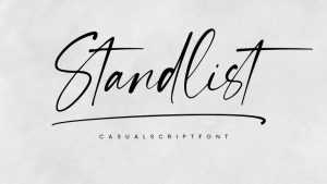 Standlist Script Font › Fontesk