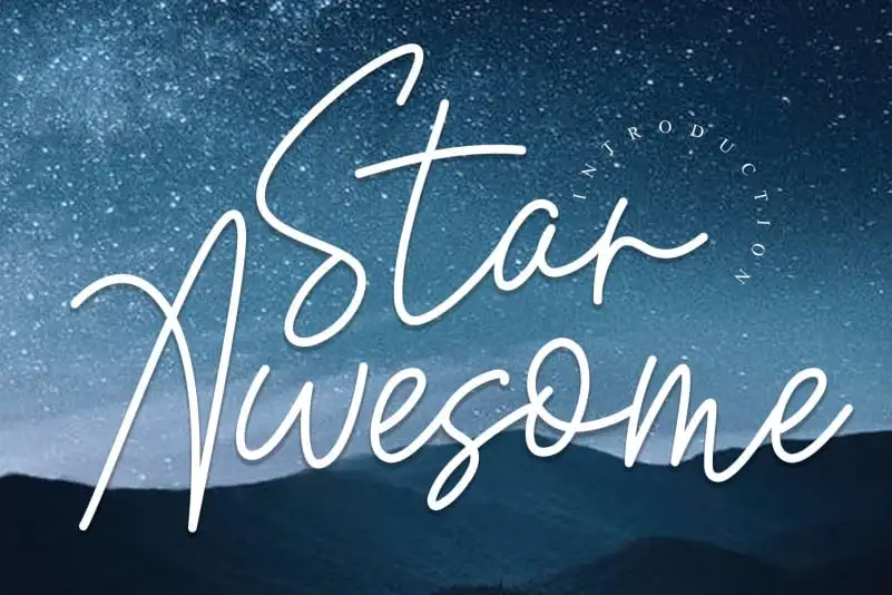 Star Awesome Handwritten Font