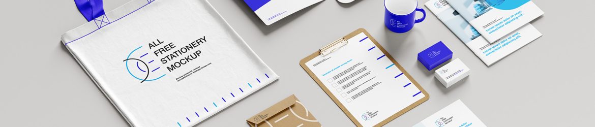 Stationery materials mockup