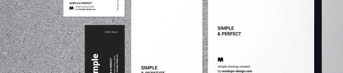 Stationery materials on stone mockup
