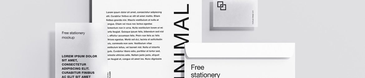 Stationery minimalist mockup