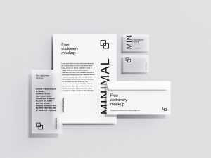 Stationery minimalist mockup