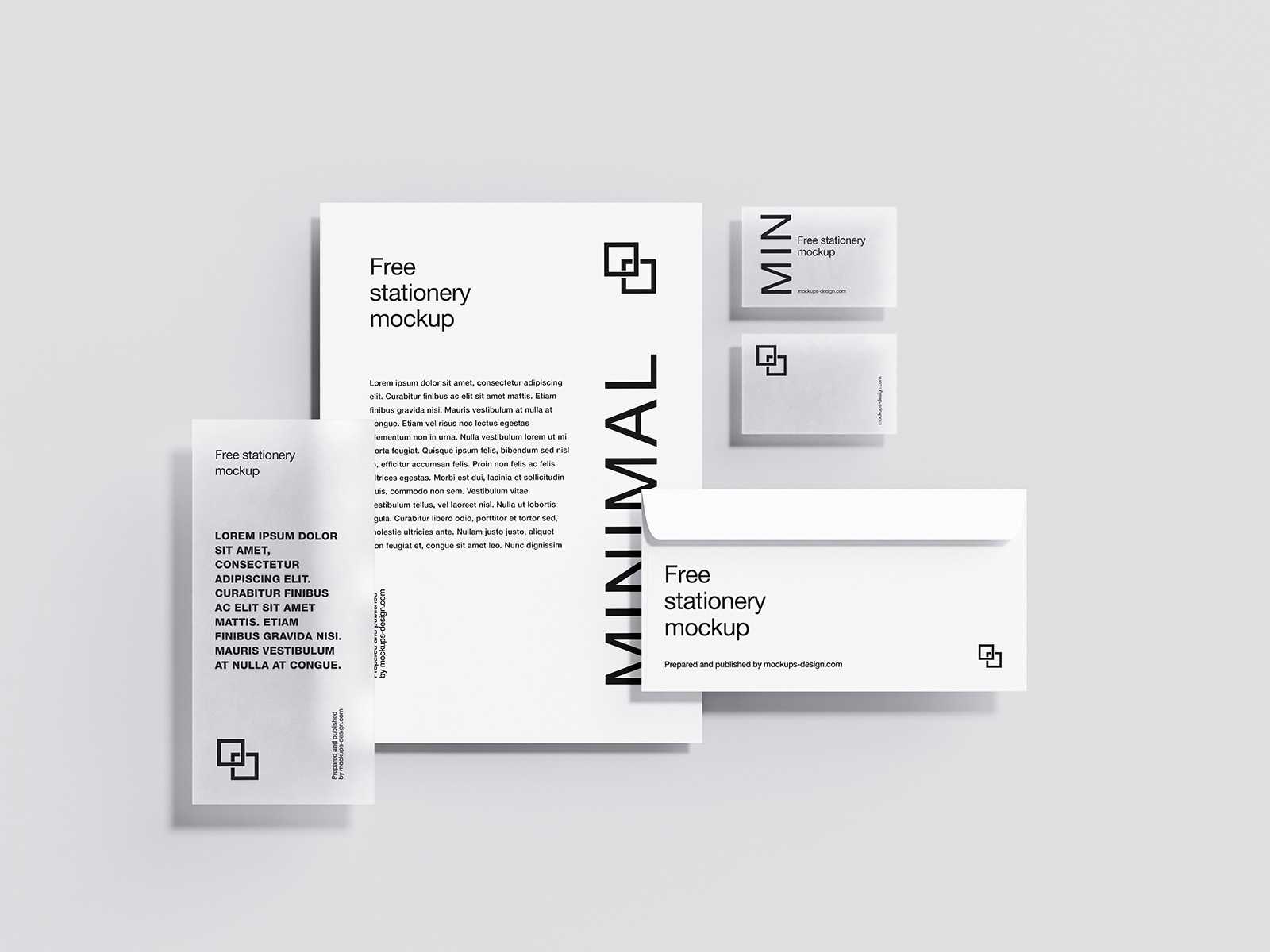 Stationery minimalist mockup