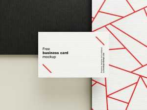 Stationery with textured papers mockup