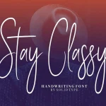 Stay Classy Script Font - Fonte Grátis Stay Classy Script Font