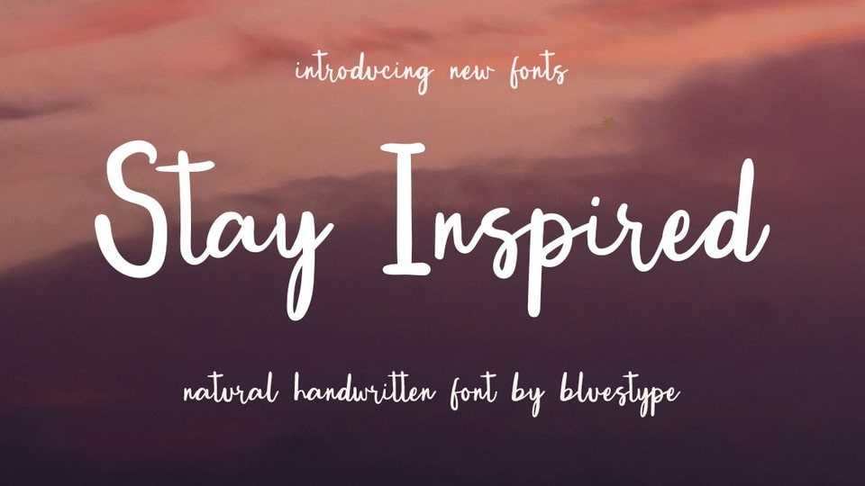 Stay Inspired Font › Fontesk