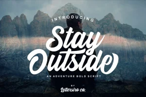 Stay Outside Script Font
