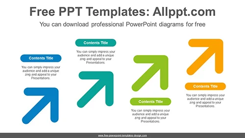 Step up arrow PowerPoint Diagram Template