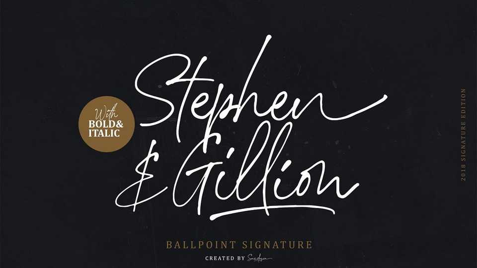 Stephen & Gillion Script Font › Fontesk