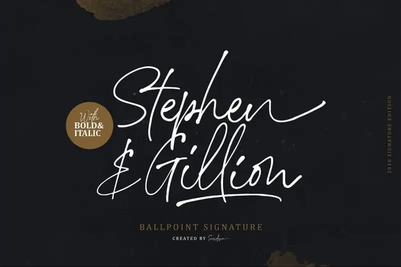Stephen Gillion Script Font