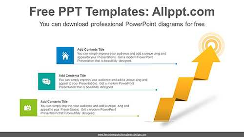 Stepped arrow PowerPoint Diagram Template