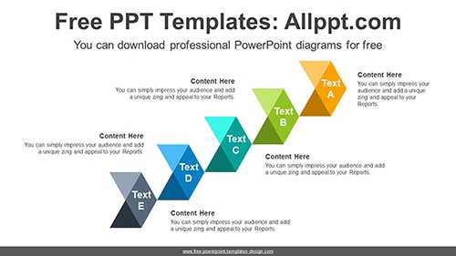 Stepped Chevron Arrow PowerPoint Diagram