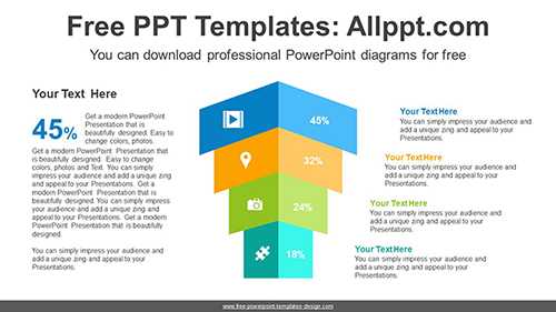 Stepped Chevron Arrow PPT Diagram