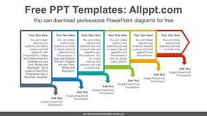 Stepped Text Boxes PowerPoint Diagram