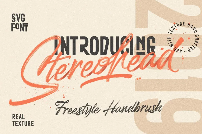 Stereohead Brush Font SVG