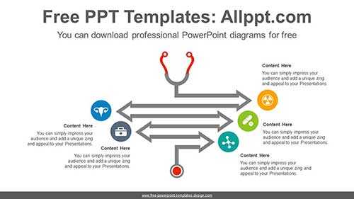 Stethoscope Arrow PowerPoint Diagram