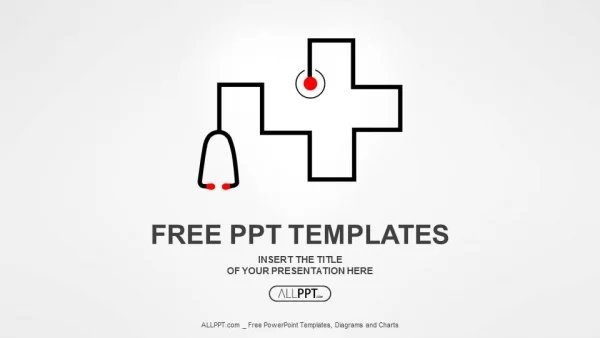 Stethoscope as symbol of medicine PowerPoint Templates