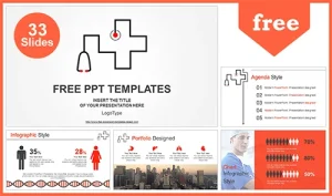 Stethoscope Hospital Symbol PowerPoint Template