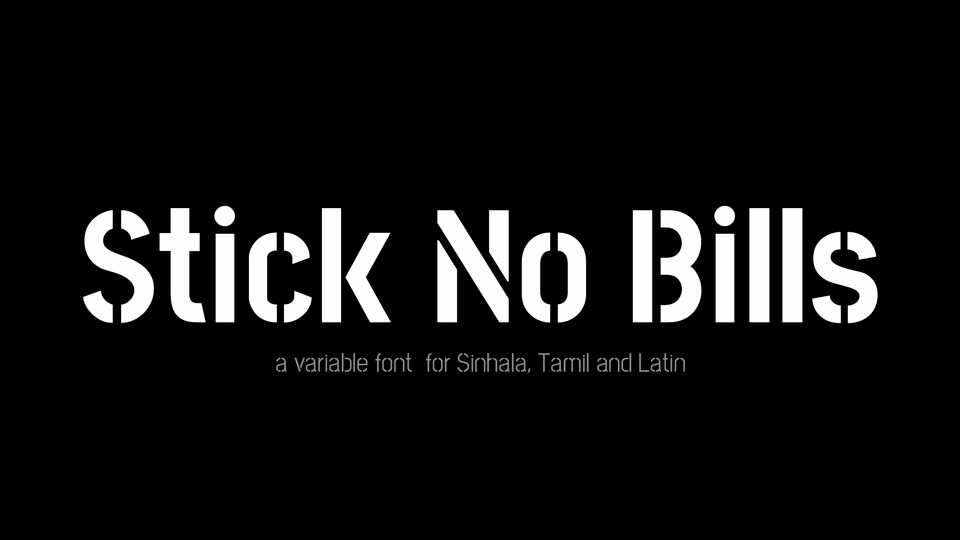 Stick No Bills Font Family › Fontesk