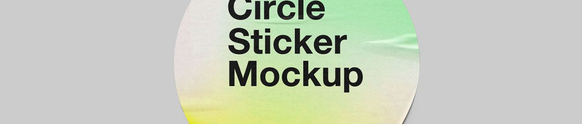 Sticker mockups collection - circle