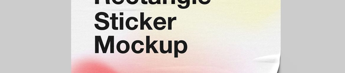 Sticker mockups collection - rectangle