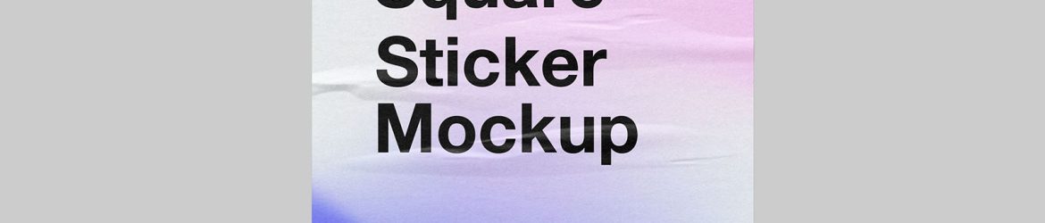 Sticker mockups collection - square