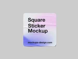 Sticker mockups collection - square