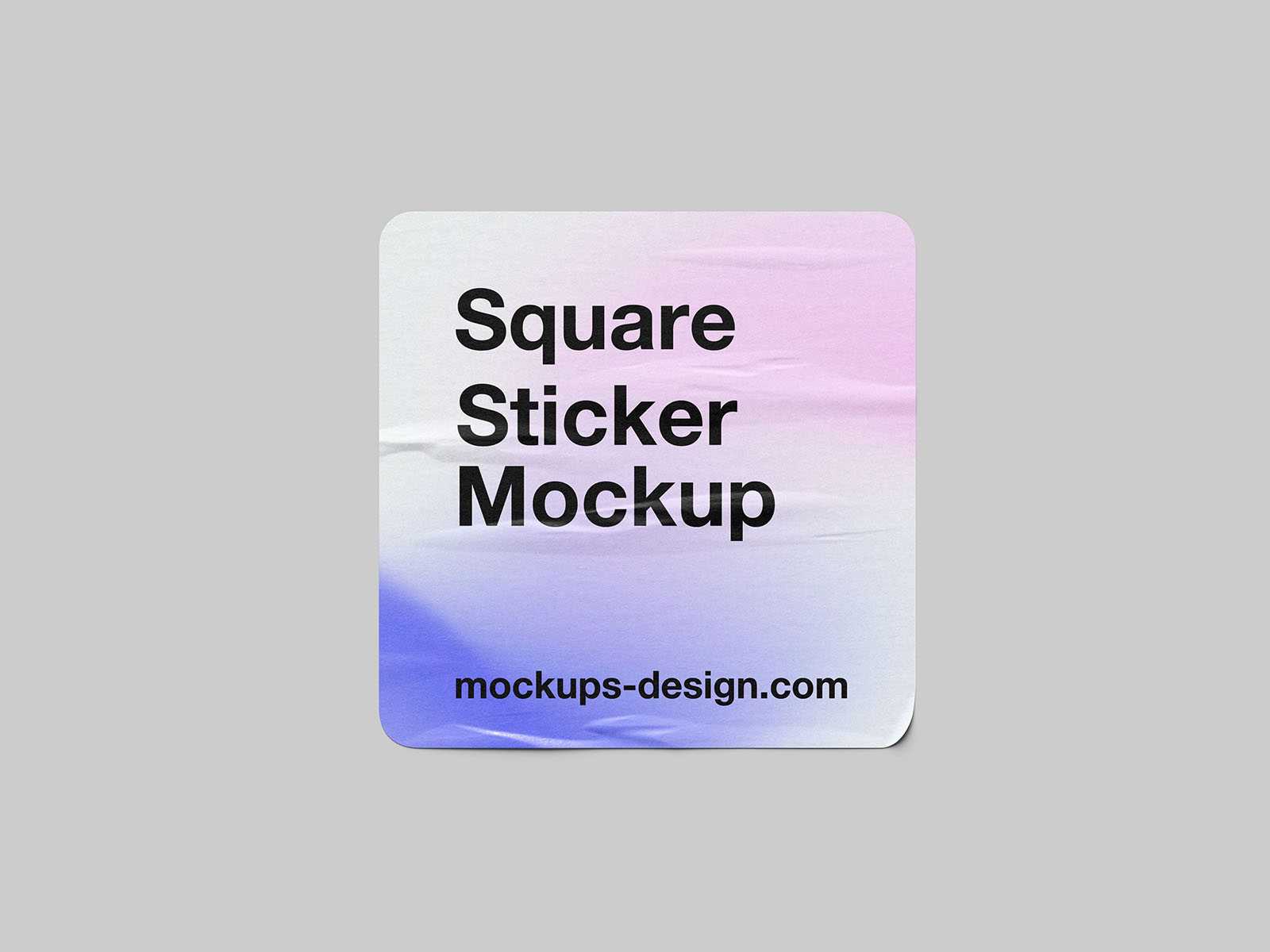 Sticker mockups collection - square