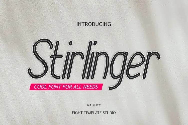 Stirlinger Sans Serif Font
