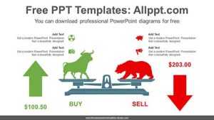 Stock Horizontal Balance PowerPoint Diagram