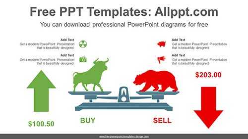Stock Horizontal Balance PowerPoint Diagram