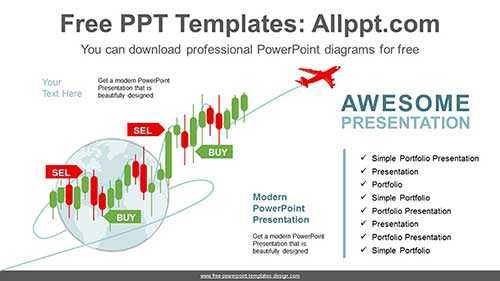 Stock Rise Chart PowerPoint Diagram