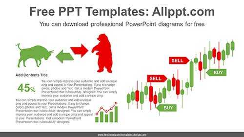 Stock Trading Chart PowerPoint Diagram