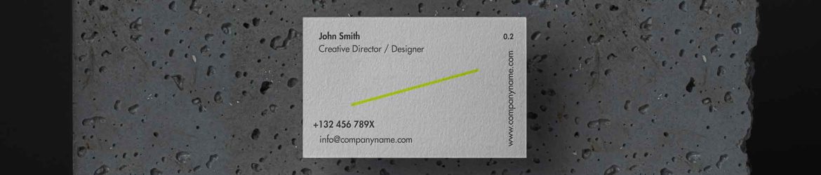 Stone Business Card Mockup