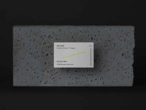Stone Business Card Mockup
