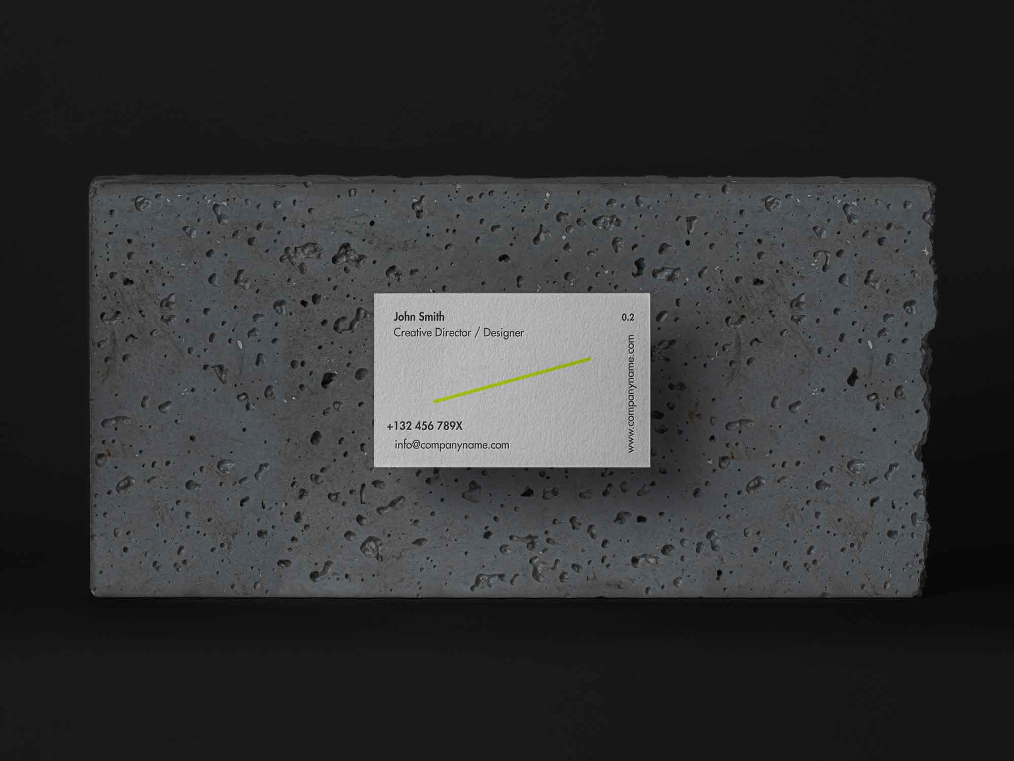 Stone Business Card Mockup