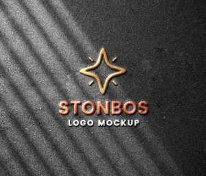 Stone Emboss Logo Mockup