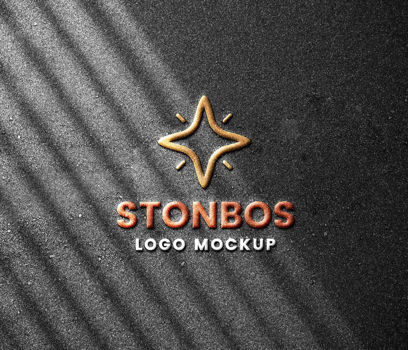 Stone Emboss Logo Mockup