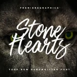 Stone Hearts Brush Font
