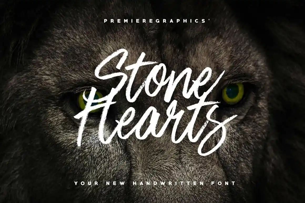 Stone Hearts Brush Font