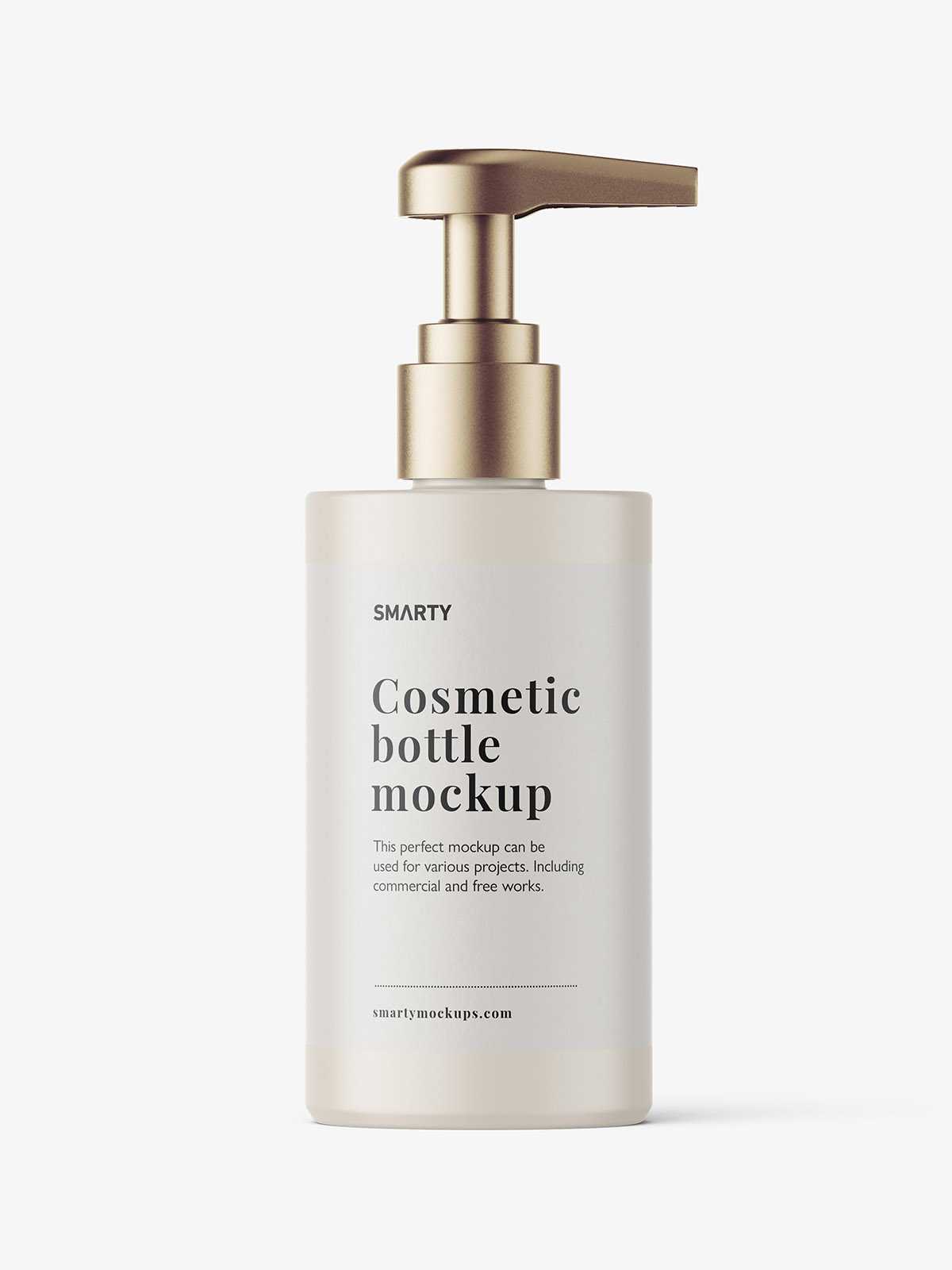 Straight matt pump bottle mockup