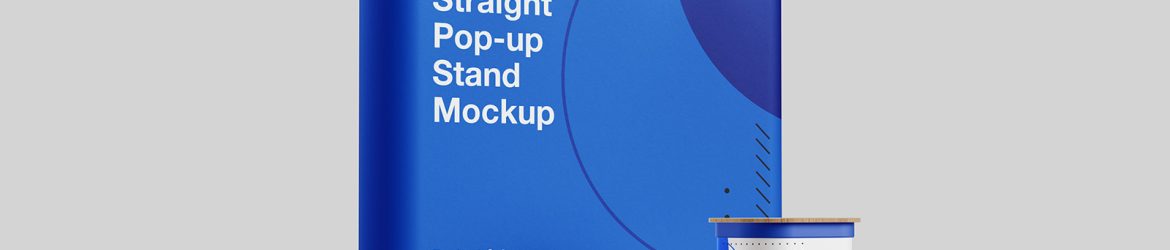 Straight pop-up stand mockup
