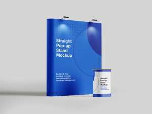 Straight pop-up stand mockup