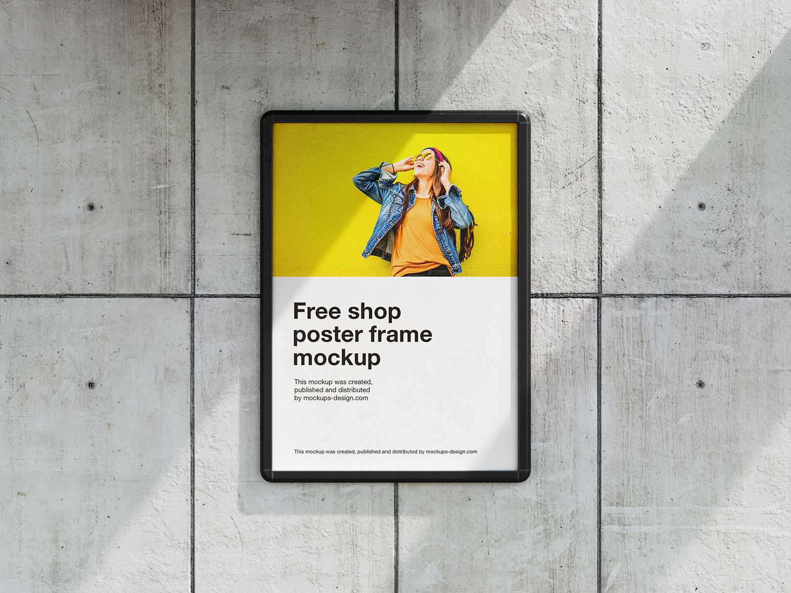 Street poster frame mockup - Instant Download