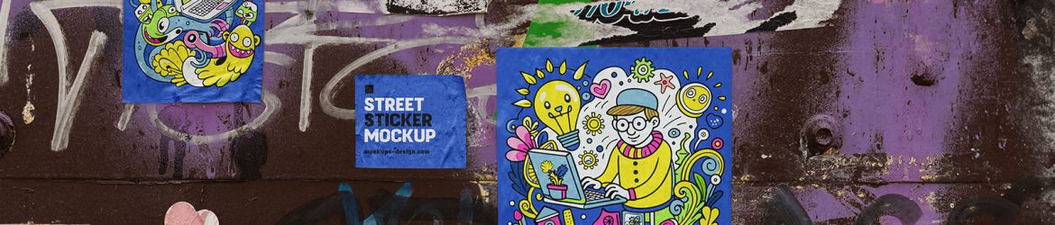 Street sticker mockup / #1