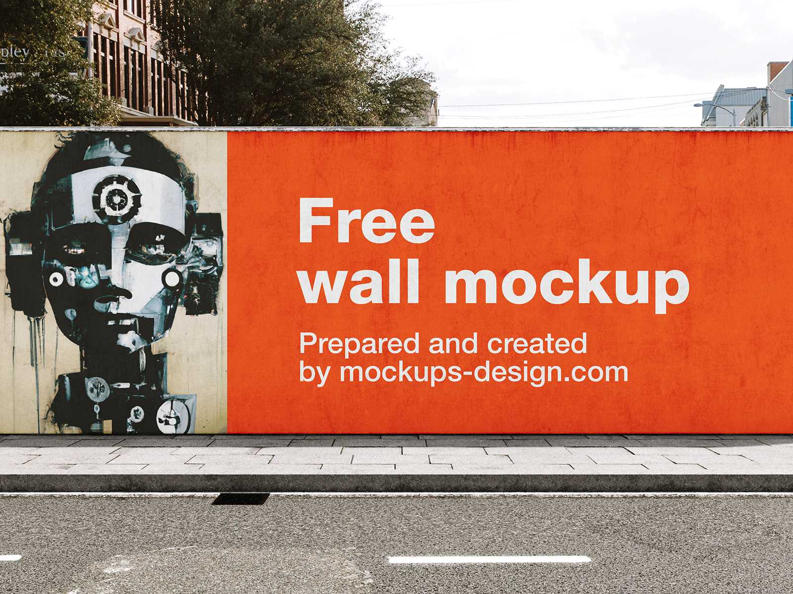 Street wall mockup - Instant Download