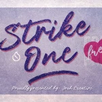 Strike One Script Font - Fonte Grátis Strike One Script Font