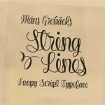 String Line Script Font
